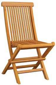 Cadeiras de jardim c/ almofadões cinzentos 4 pcs teca maciça