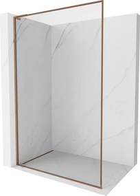 Mexen Kioto-F L Painel de Duche Walk-in com Moldura 95 x 202 cm, transparente 8 mm, ouro rosa - 800-095-174-60-00
