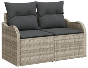Conjunto de Sofá de Jardim vidaXL de 6 Peças com Almofadas Cinza Ratta