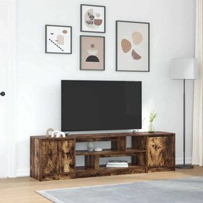 vidaXL Móvel de TV 188,5x41x50 cm derivados madeira carvalho fumado