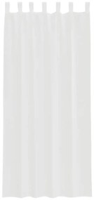 Cortinas de voile com laços 2 pcs branco 140x225 cm