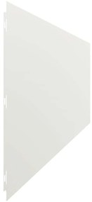 Orlas de relva 10 pcs branco 25x103 cm aço laminado a frio