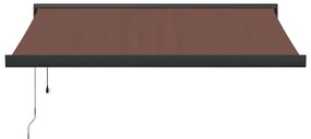 Toldo retrátil automático 350x250 cm castanho