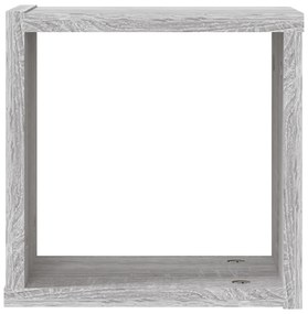Prateleiras Flutuantes Cinza Sonoma MDF Médio Montagem na parede