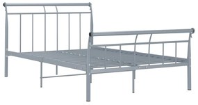 Estrutura de cama 120x200 cm metal cinzento
