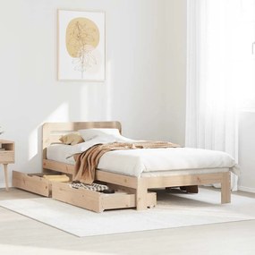 vidaXL Cama sem colchão 90x190 cm madeira de pinho maciça