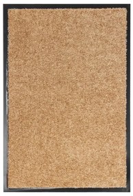 vidaXL Tapete de porta lavável 40x60 cm creme