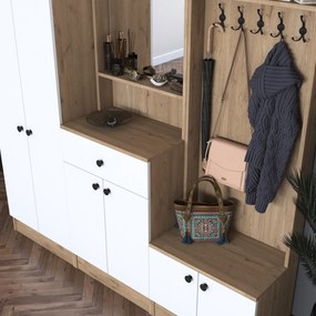 Cabide P6 – Nogueira e Branco – 179,4x182,8x35,5 cm