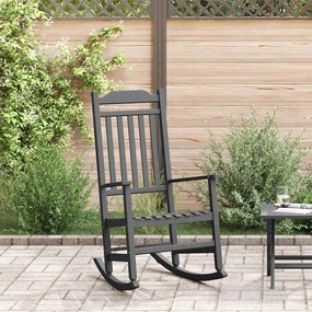 vidaXL Cadeira de baloiço Preto 65 x 84 x 114 cm Polietileno