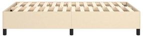 Estrutura de cama sem colchão 120x200 cm tecido cor creme