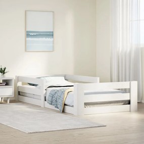 vidaXL Estrutura de cama sem colchão 80x200 cm pinho maciço branco