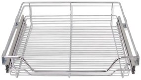Cestos de arame extraíveis 2 pcs 600 mm prateado