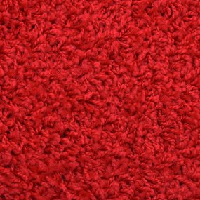 Tapetes de escada 15 pcs 65x21x4 cm vermelho
