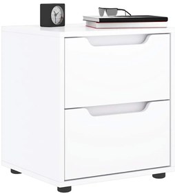 vidaXL Mesa de cabeceira VISNES derivados de madeira branco 45x40x50cm
