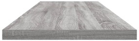 Prateleiras de parede 4pcs derivados de madeira cinzento sonoma