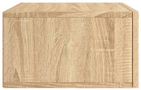 Mesas de cabeceira parede 2 pcs 35x35x20 cm cor carvalho sonoma