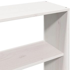 Cama com estante sem colchão 200x200 cm pinho maciço branco