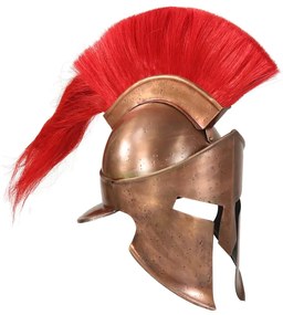vidaXL Capacete de soldado grego réplica LARP aço cor cobre