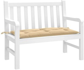 vidaXL Almofadão banco jardim 100x50x7cm mesclado tecido bege