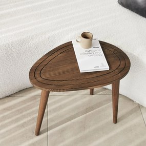 Conjunto de Mesas de Apoio Sweet - Cor Nogueira - 50cm x 48cm x 33cm e