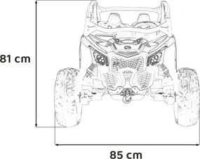 Buggy Carro elétrico para Crianças 24V, 2x320W Buggy Maverick Turbo RR STRONG, Rodas ar bombeado Rosa