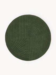Tapete redondo em lã artesanal Mason