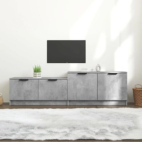 Móvel de TV 158,5x36x45 cm madeira processada cinzento cimento