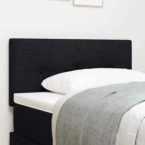 vidaXL Cabeceira LED com Botões Estofada em Preto de 80 cm de Tecido