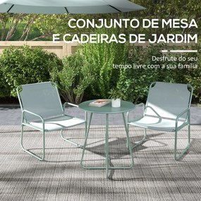 Conjunto de Móveis de Jardim Conjunto de 1 Mesa Redonda e 2 Cadeiras d