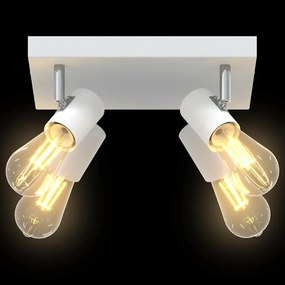 Spotlight de Teto 4 Vias Ajustáveis Branco E27