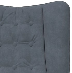 Cadeira Relaxante Cinza Escuro Veludo