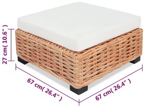 Conjunto de sofás 16 pcs vime genuíno