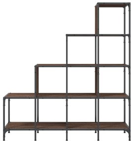Estante 122x30x132 cm deriv. de madeira/metal carvalho castanho
