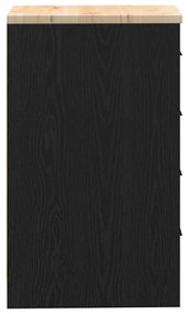 Armário de arrumação de garagem Preto 40x51x85 cm