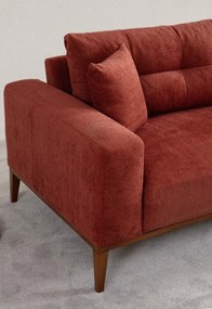 Sofá-cama de 3 lugares Sinor – Vermelho Telha – 225x92x75 cm