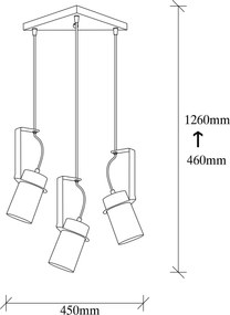 Candeeiro Chandelier Spot – Preto – 40 x 40 cm