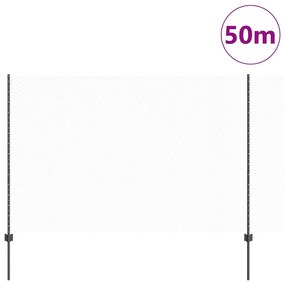 Postes de Cerca vidaXL 22 pcs U-Channel Cinza 160 cm Aço