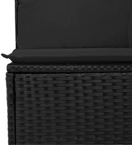 Conjunto de Sofá de Jardim vidaXL 6 Peças com Almofadas Bege Rattan Si
