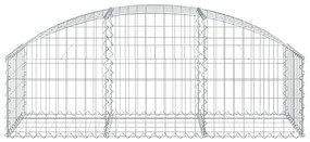 Cesto gabião arqueado 150x50x40/60 cm ferro galvanizado