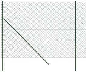 Cerca de arame 1,6x25 m verde