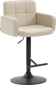 Banco de bar em tecido Creme