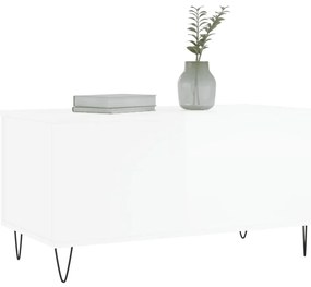 Mesa centro 90x44,5x45 cm derivados de madeira branco brilhante