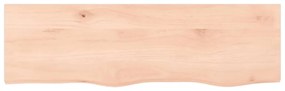 Prateleira de parede 100x30x(2-6)cm carvalho maciço não tratado