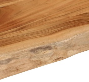 Tampo de mesa retangular borda viva 90x40x2,5 cm acácia maciça