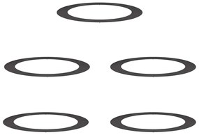 Conjunto de Jardineiras Pretas Preto Plástico Grande Durável