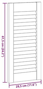 Portas de armário 2 pcs design de persiana 61,5x29,5 cm branco