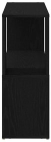 Estante de Livros vidaXL Carvalho Preto 100x24x63 cm Madeira Compósita