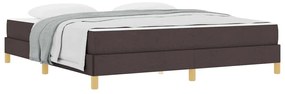 Cama Box Castanho 180 x 200 cm Tecido, Madeira de Engenharia
