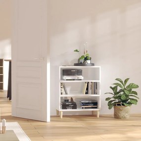 vidaXL Aparador 57x35x70 cm contraplacado branco brilhante