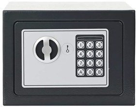 Cofre Digital Electrónico Cinza Escuro 23x17x17 cm Aço